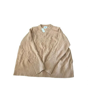 Aerie Women's Beige Long Sleeve Crew Neck Pullover Sweater Size Small